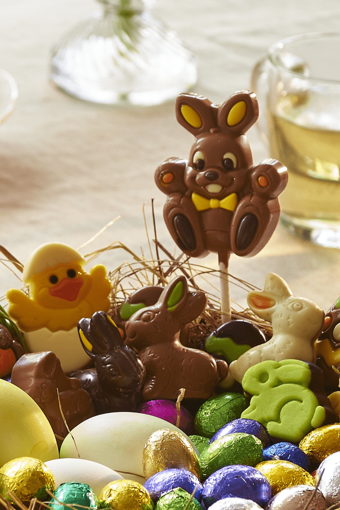 Martinez chocolade pasen lollies, kuikens, marsepein